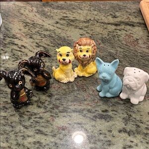 Lot of anamorphic Salt & Pepper Sets- Assorted Colors